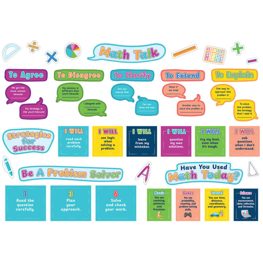 Math Talk Bulletin Board Set