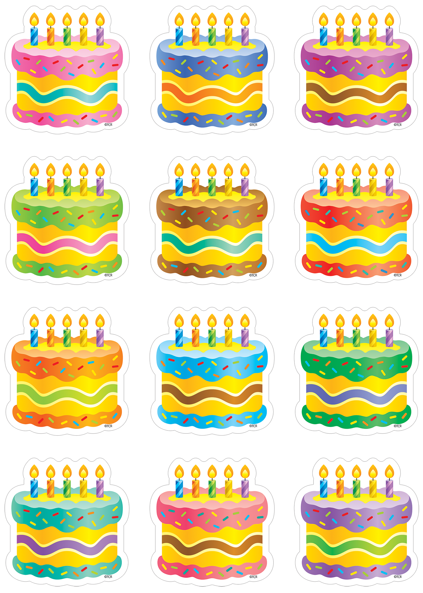 Birthday Cakes Mini Accents