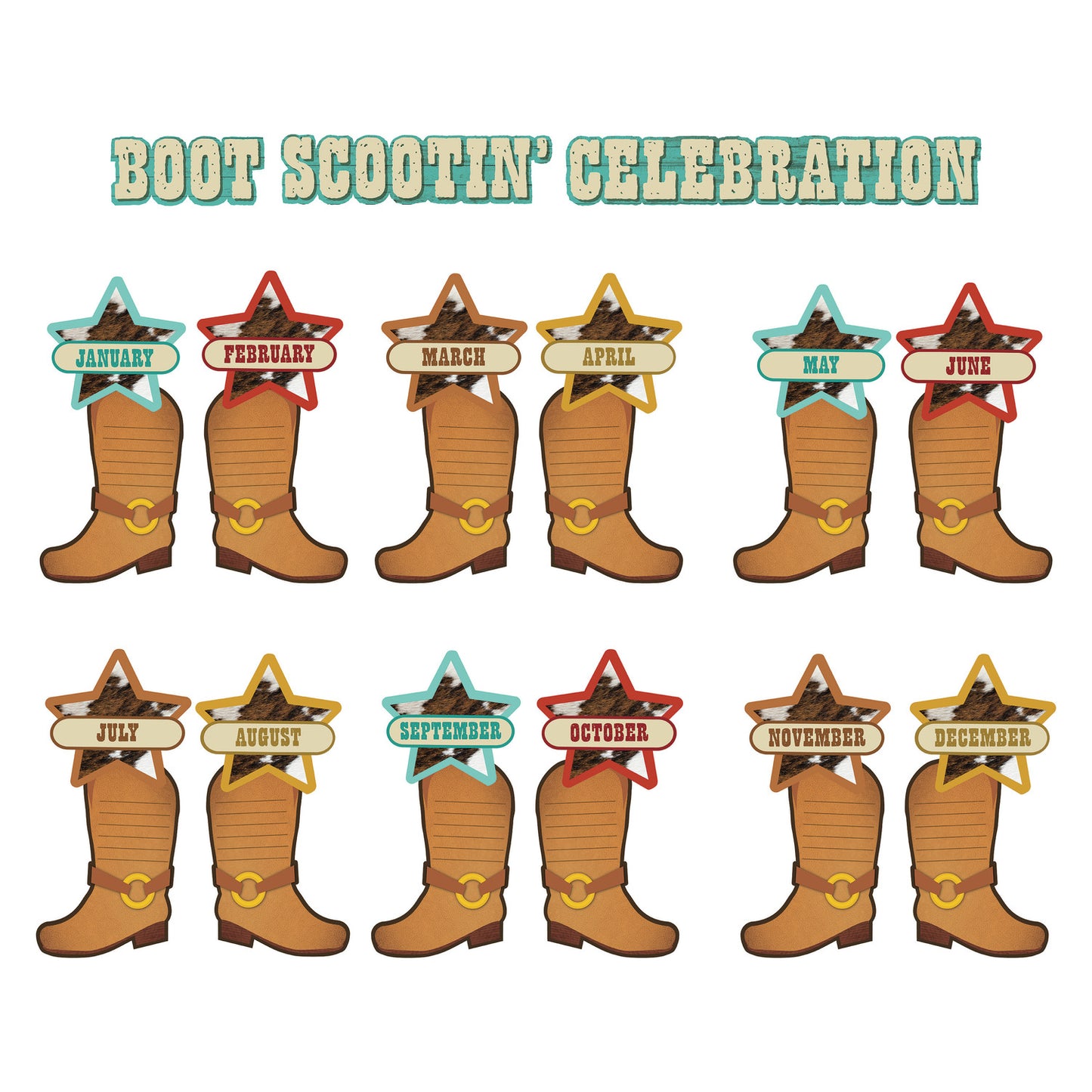 Wild Wild Classroom Birthday Celebration Mini Bulletin Board Set