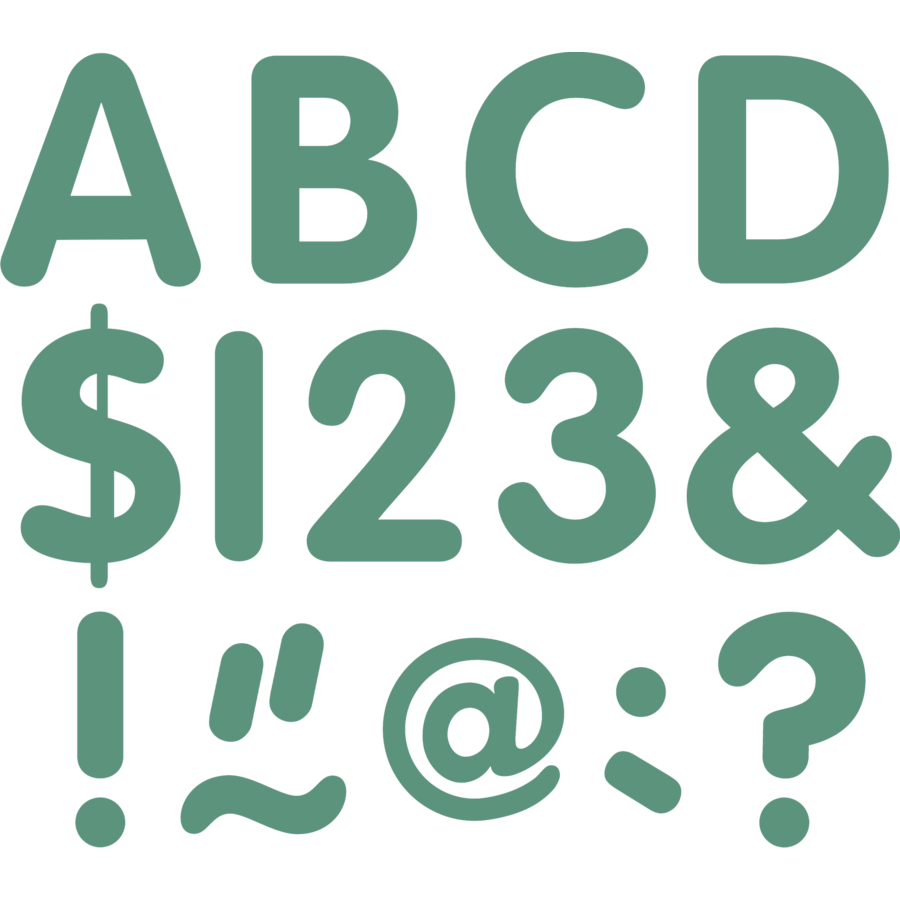 Eucalyptus Green 2" Classic Uppercase Letters