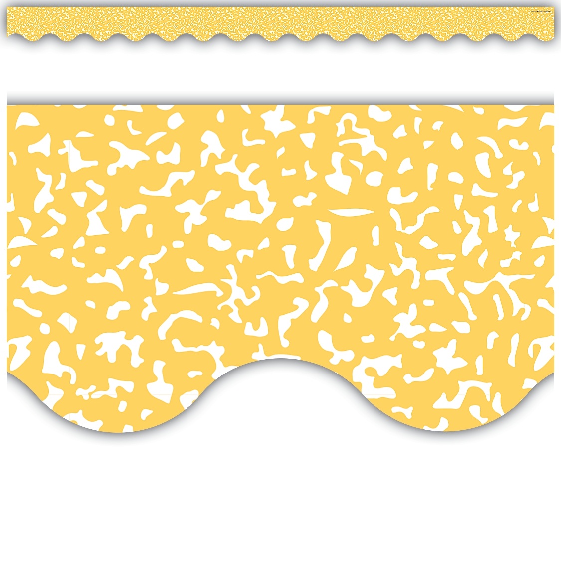 Composition Yellow Scalloped Border Trim