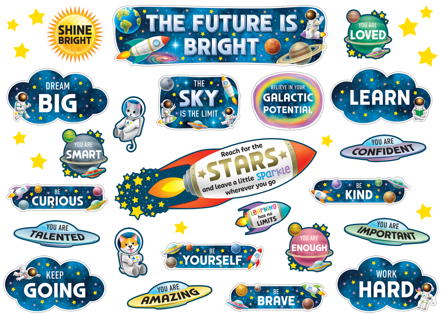 Outer Space Crew The Future Is Bright Mini Bulletin Board