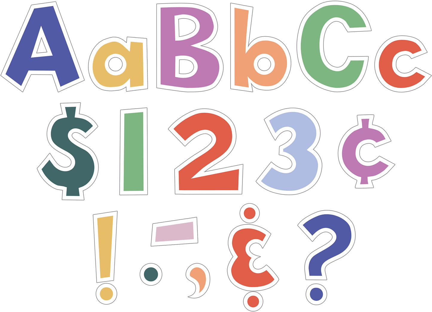 Color Crush 4" Fun Font Letters Combo Pack