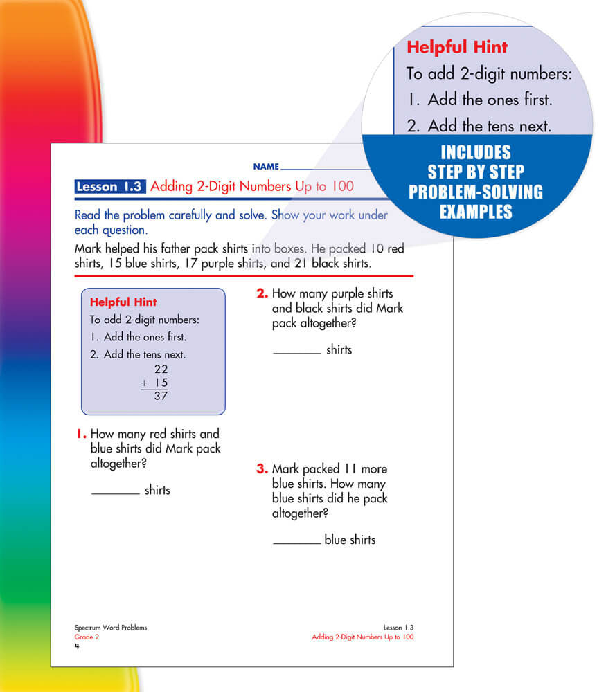 Spectrum Word Problems Grade 2