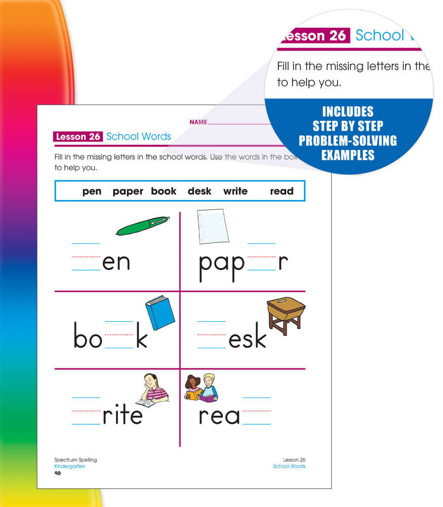 Spectrum Spelling Grade Kindergarten