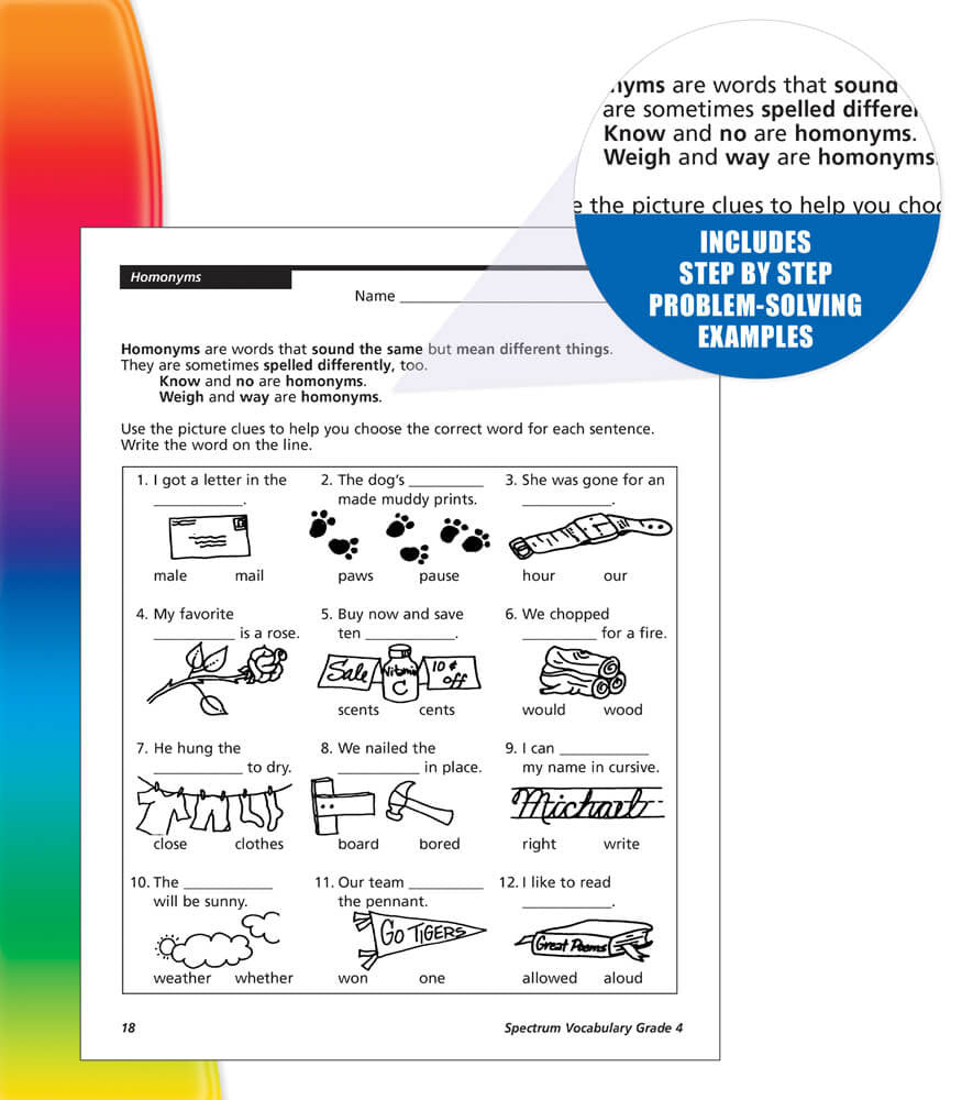 Spectrum Vocabulary Grade 4