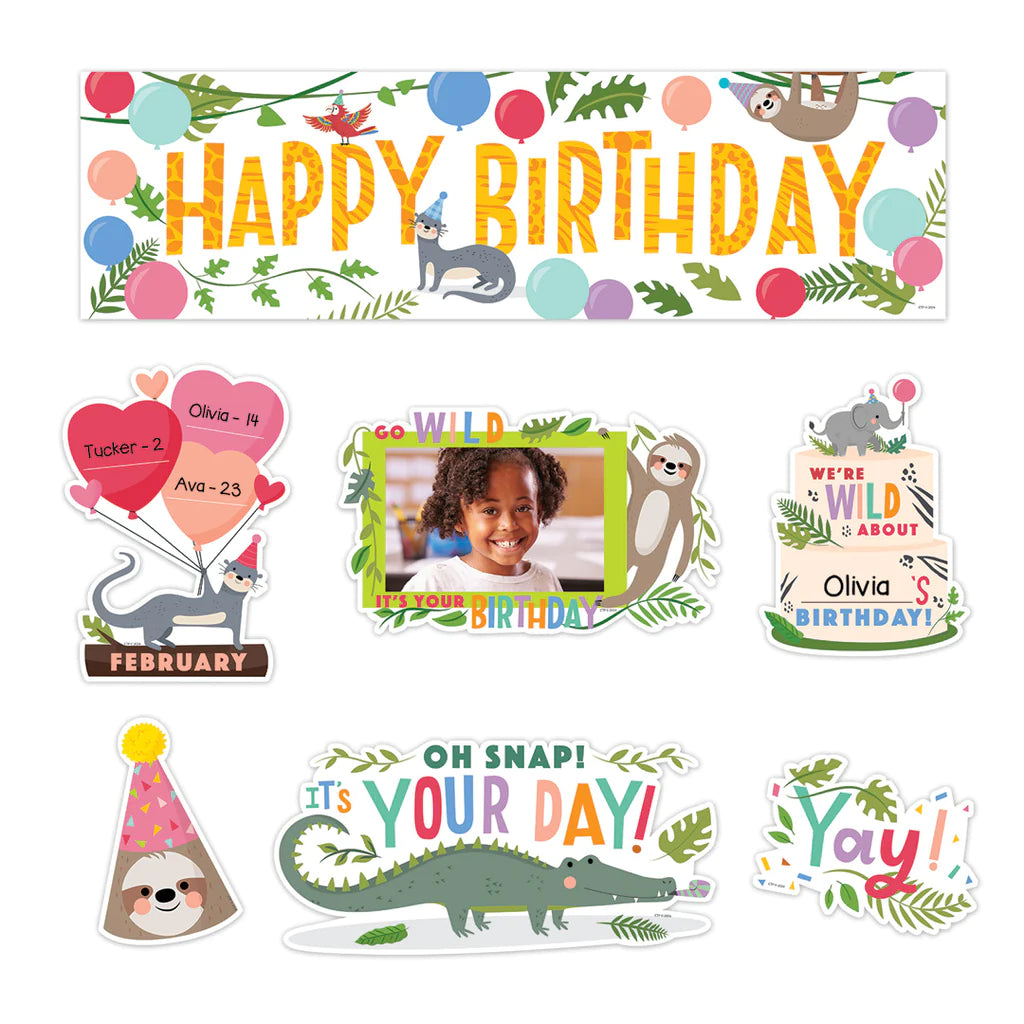 Jungle Friends Birthday Mini Bulletin Board Set