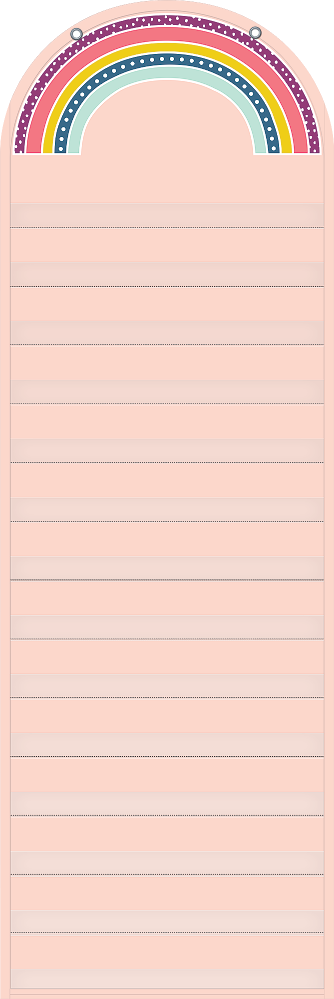 Oh Happy Day Rainbow 14 Pocket Chart (13" x 39")