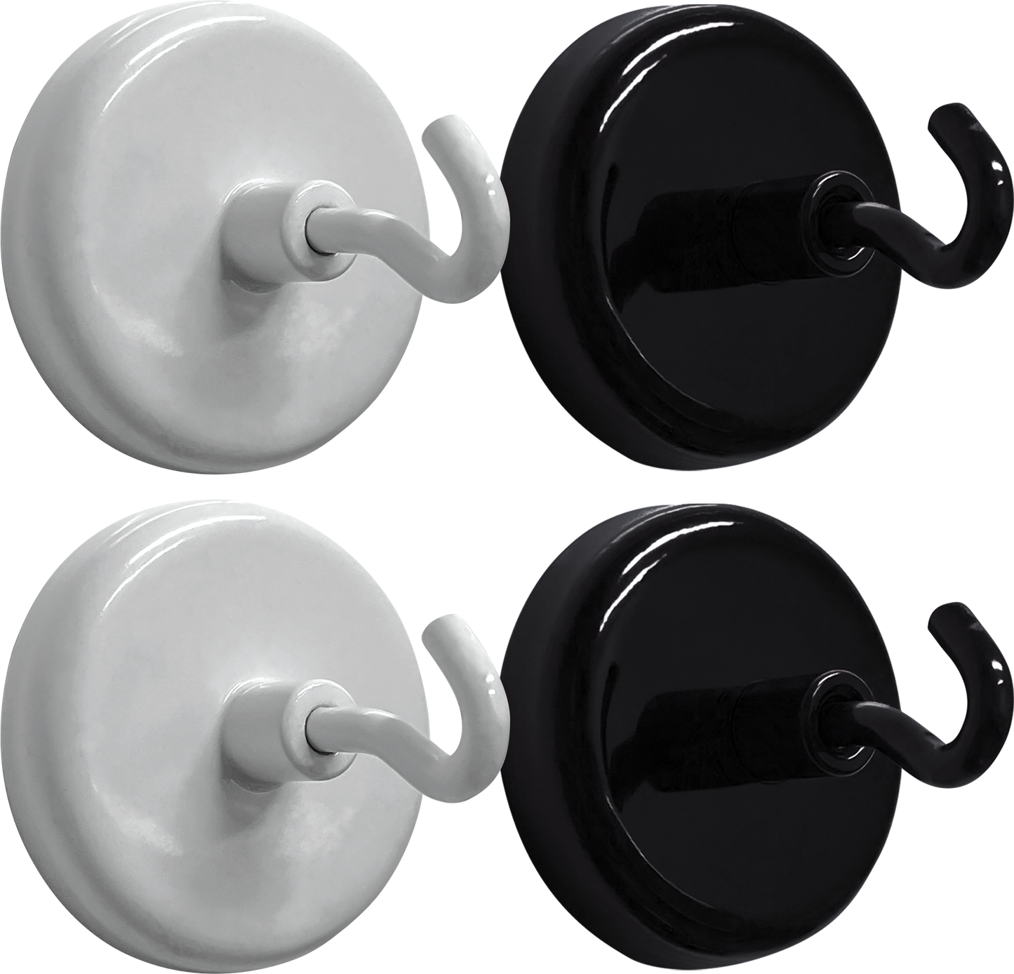 Black and White Magnetic Hooks