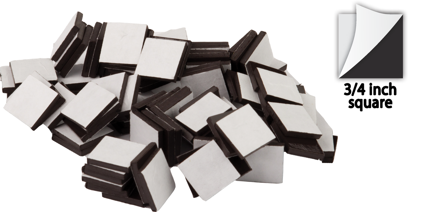 Adhesive Magnetic Squares (3/4" sq)