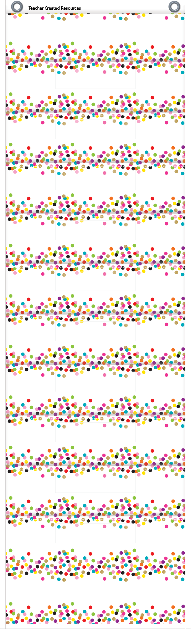 Confetti 10 Pocket File Storage Pocket Chart (14" x 58")