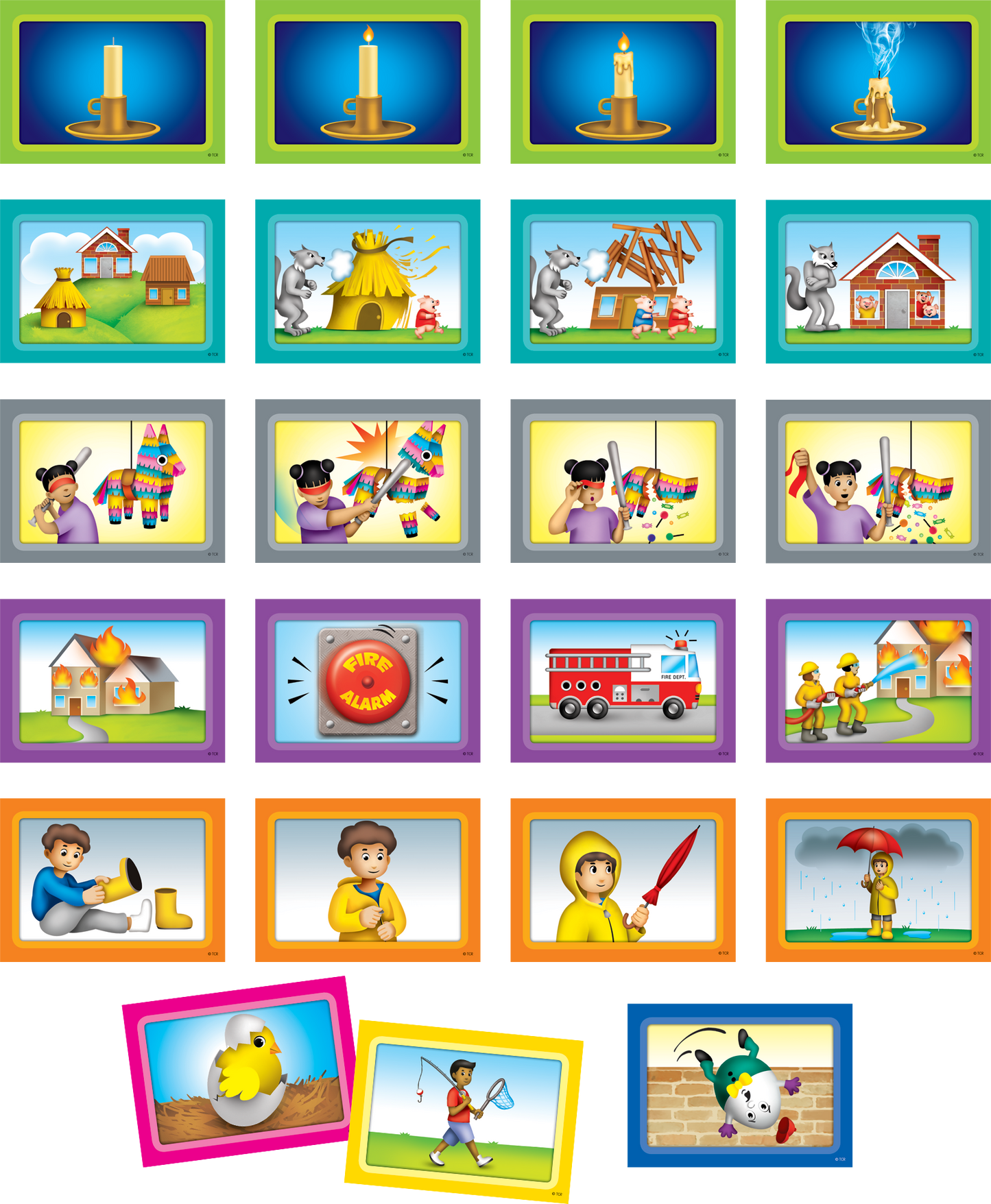 4-Scene Sequencing Pocket Chart Cards