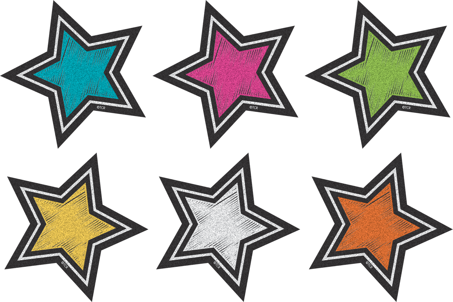 Chalkboard Brights Stars Mini Accents