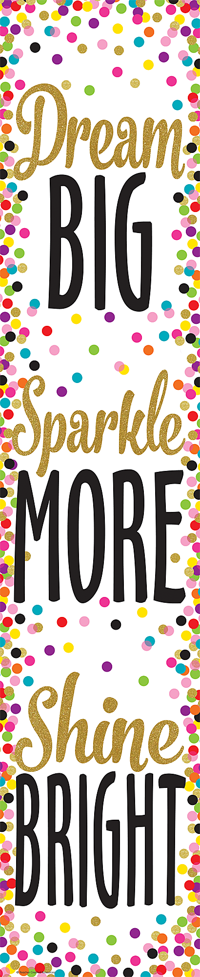 Confetti Dream Big, Sparkle More, Shine Bright Banner
