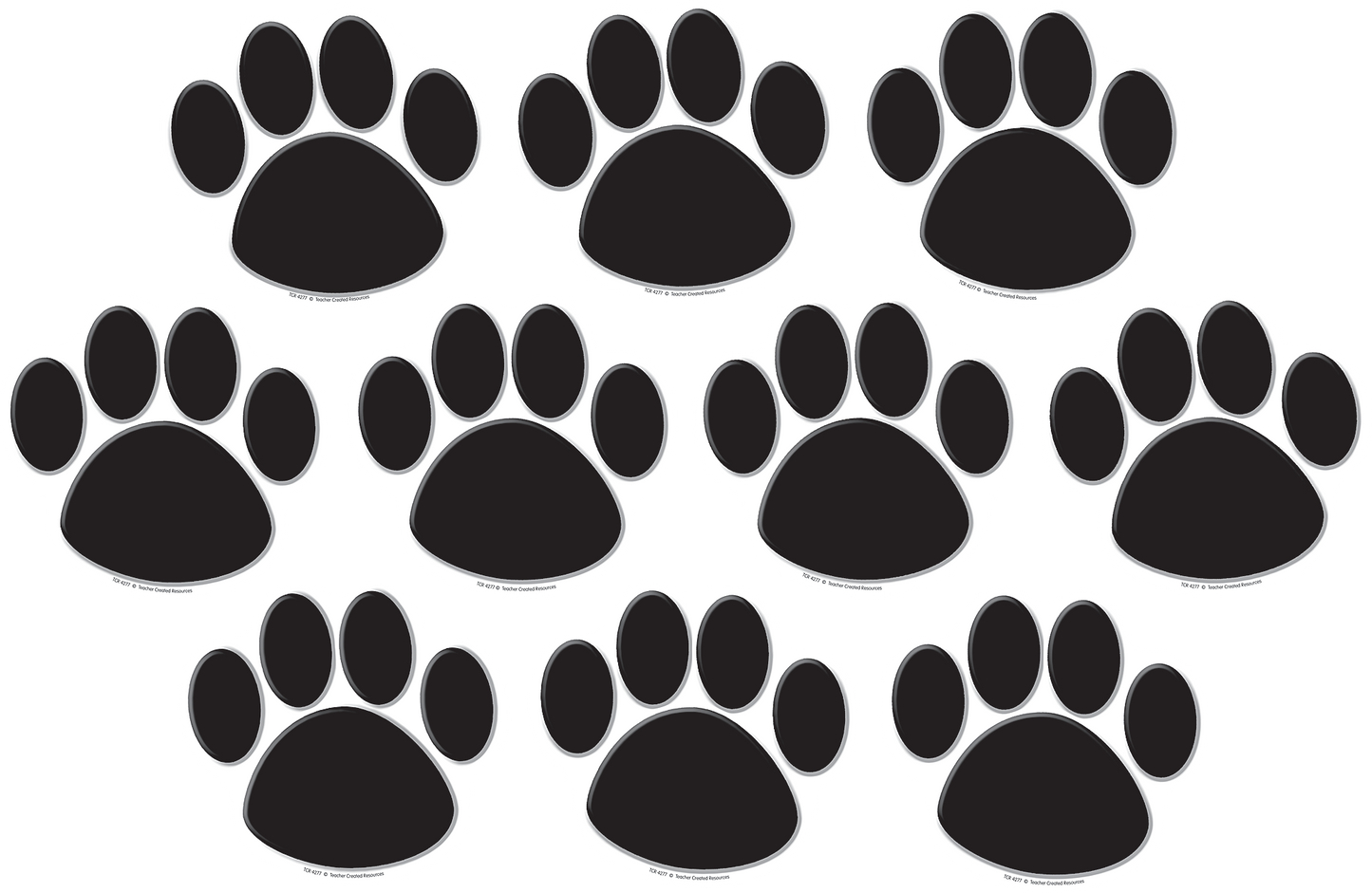 Black Paw Prints Accents