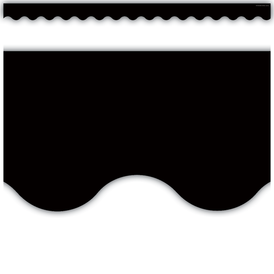 Black Scalloped Border Trim