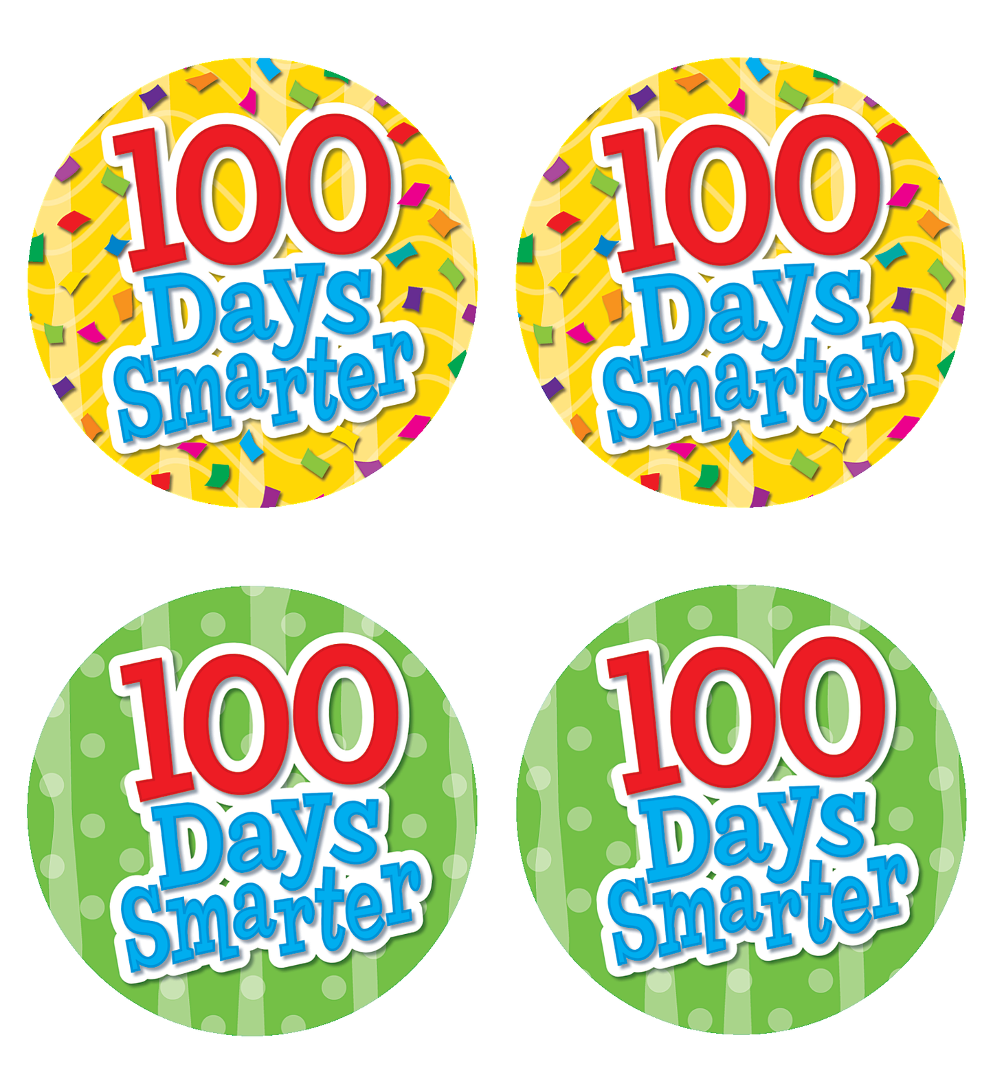 100 Days Smarter Wear ’Em Badges