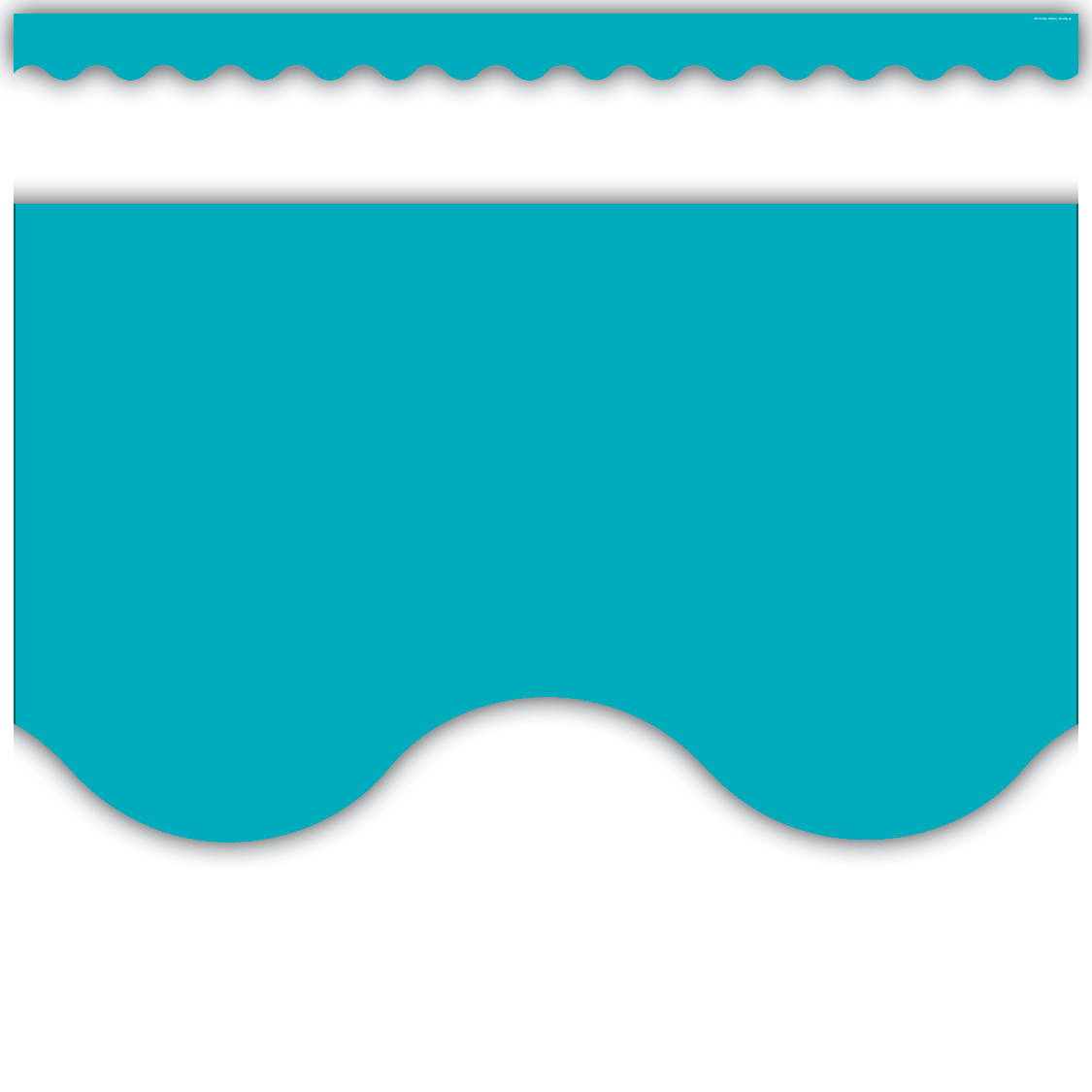 Teal Scalloped Border Trim