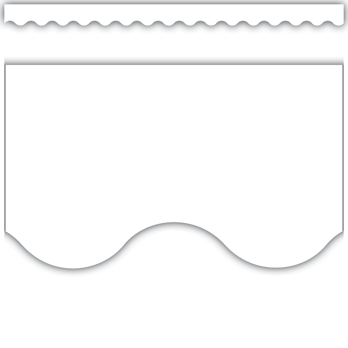 White Scalloped Border Trim