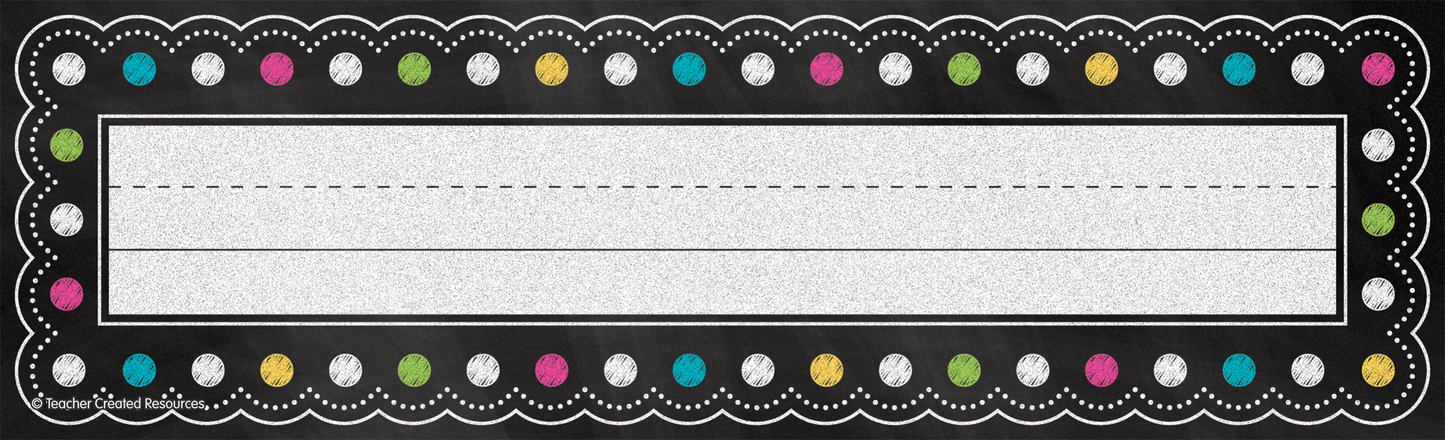 Chalkboard Brights Flat Name Plates
