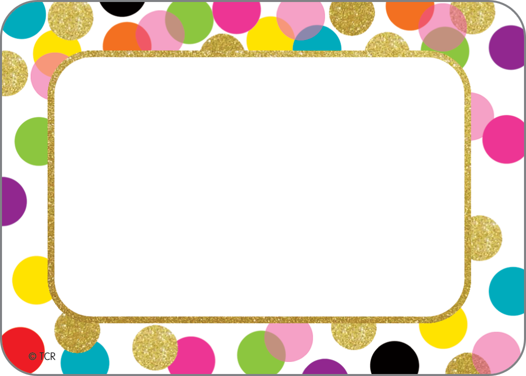 Confetti Name Tags/Labels