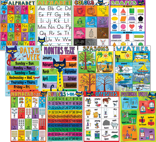 Pete the Cat® Early Learning Small Poster Pack