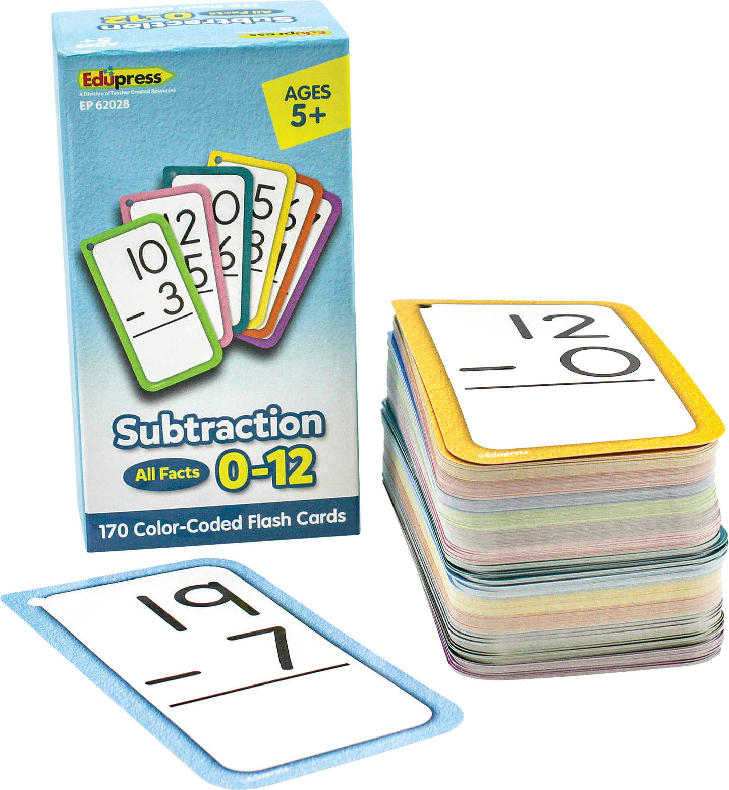 Subtraction Flash Cards - All Facts 0-12
