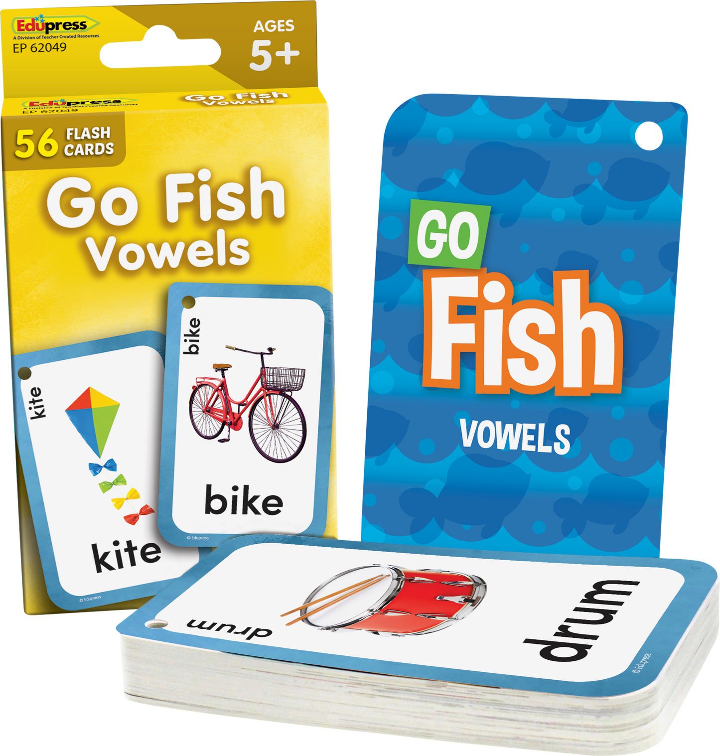 Go Fish Vowels Flash Cards