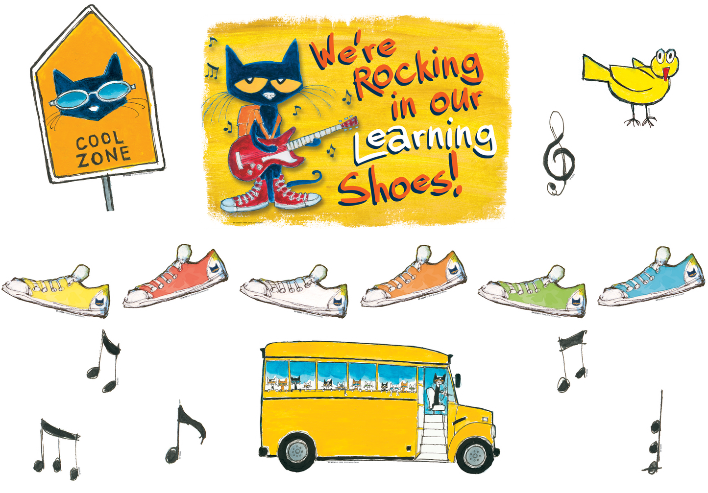 Pete the Cat® We’re Rocking in Our Learning Shoes Bulletin Board