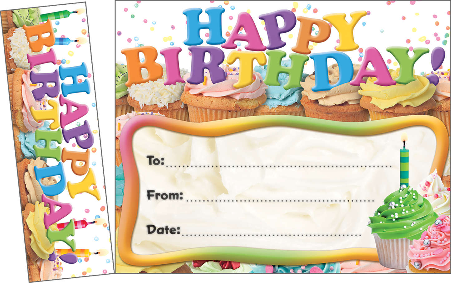 Happy Birthday! Cupcakes Bookmark Awards
