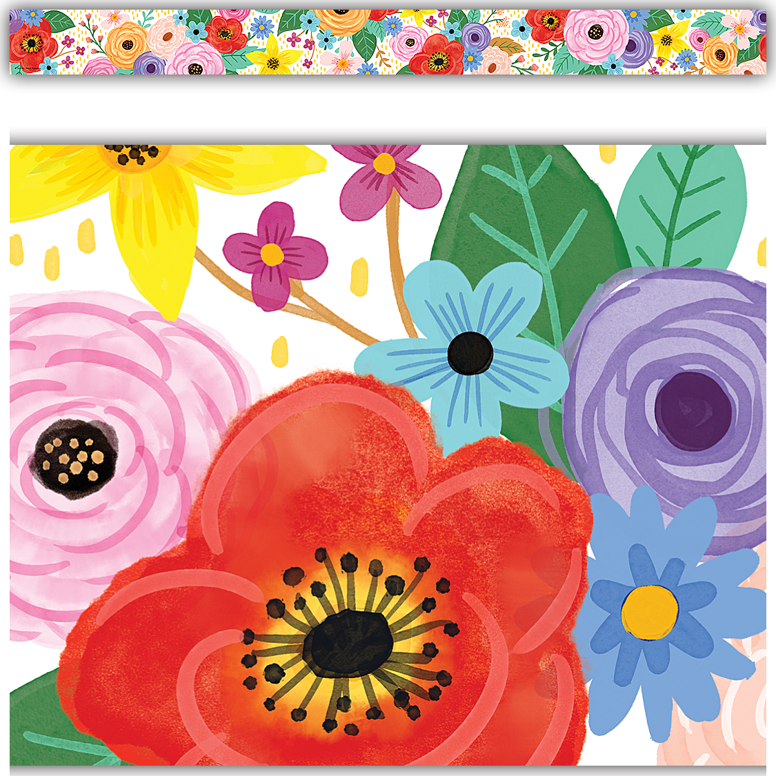 Wildflowers Straight Border Trim