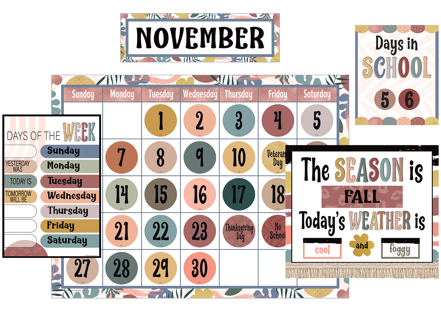 Wonderfully Wild Calendar Bulletin Board