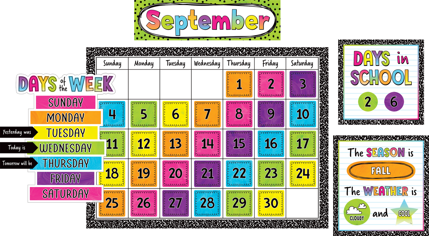 Brights 4Ever Calendar Bulletin Board