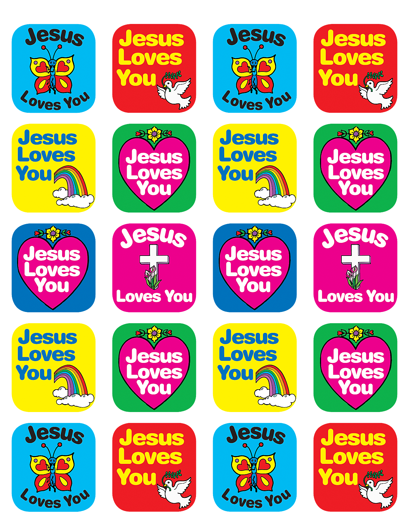 Jesus Loves You Stickers