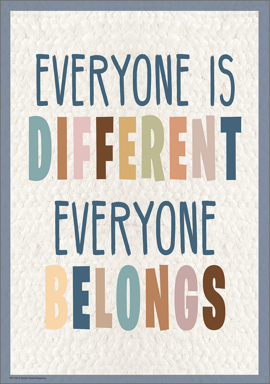 Everyone is Different, Everyone Belongs Positive Poster