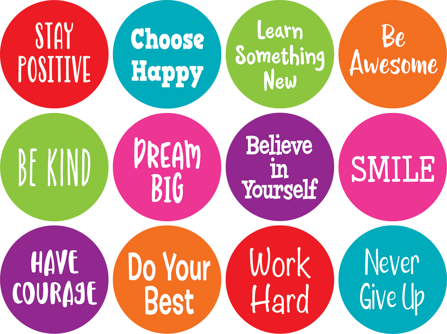 Spot On® Carpet Markers Positive Sayings - 4"