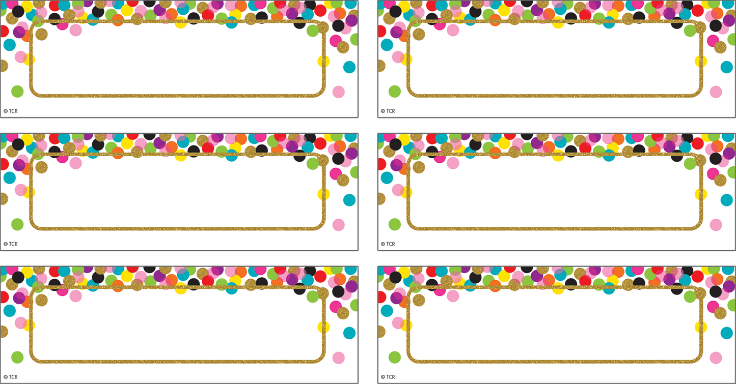 Confetti Labels Magnetic Accents