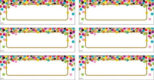 Confetti Labels Magnetic Accents