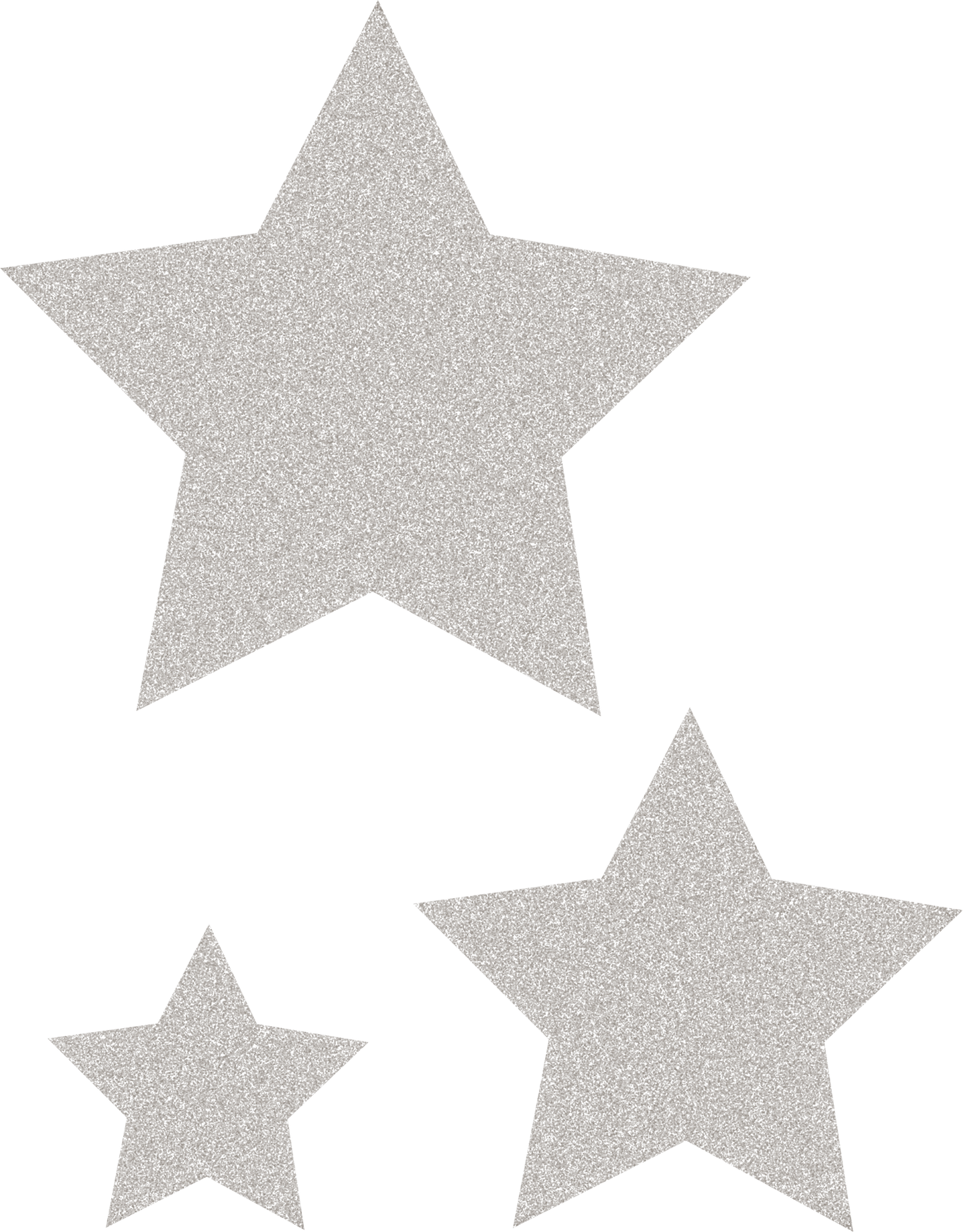 Silver Glitz Stars Accents - Assorted Sizes