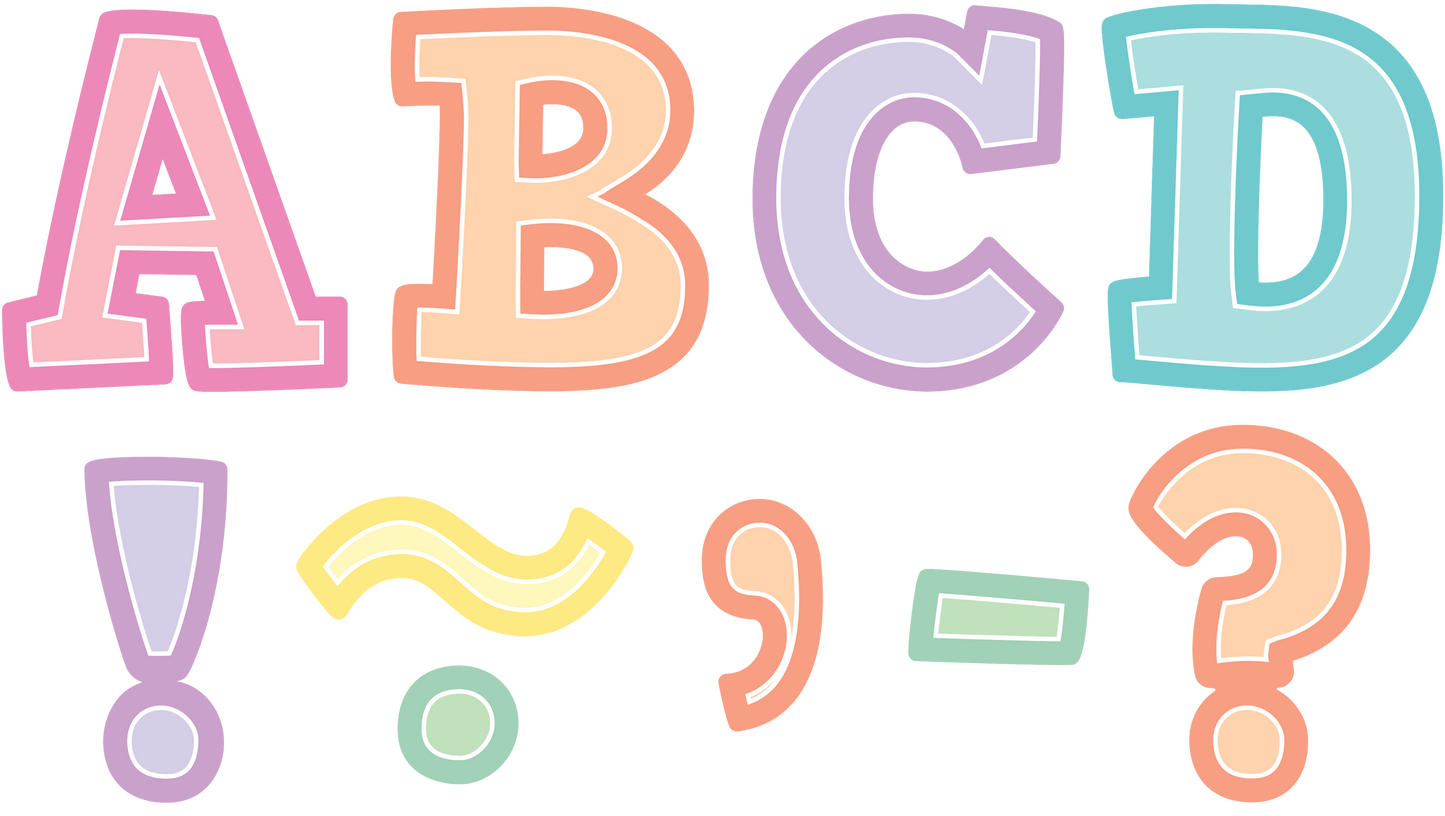 Pastel Pop Bold Block 3" Magnetic Letters
