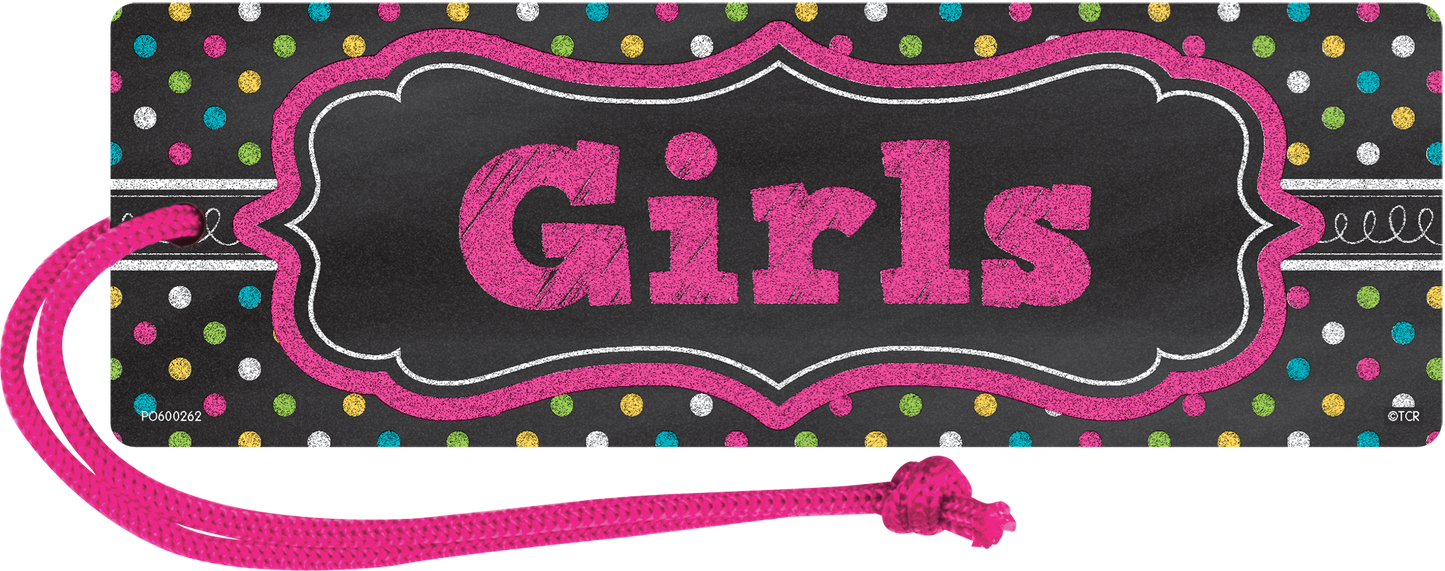 Chalkboard Brights Magnetic Girls Pass