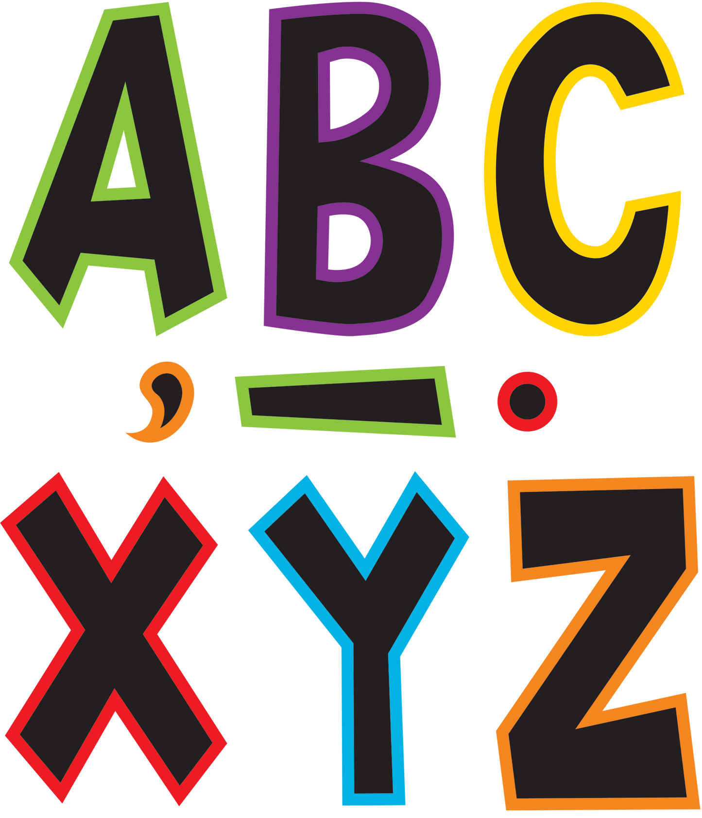 Electric Bright 7" Fun Font Letters