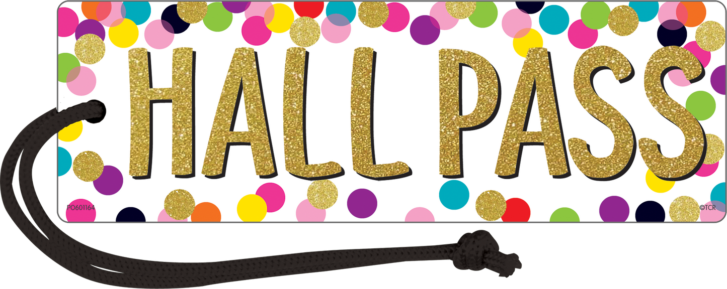 Confetti Magnetic Hall Pass