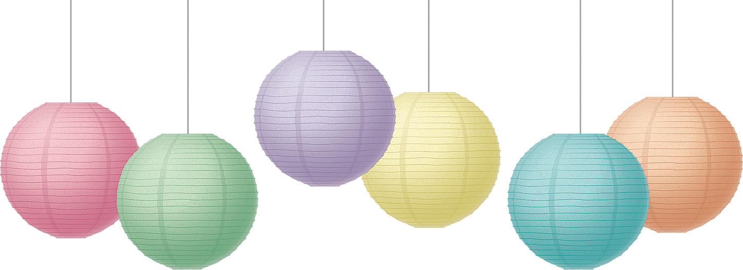 Pastel Pop 8" Hanging Paper Lanterns