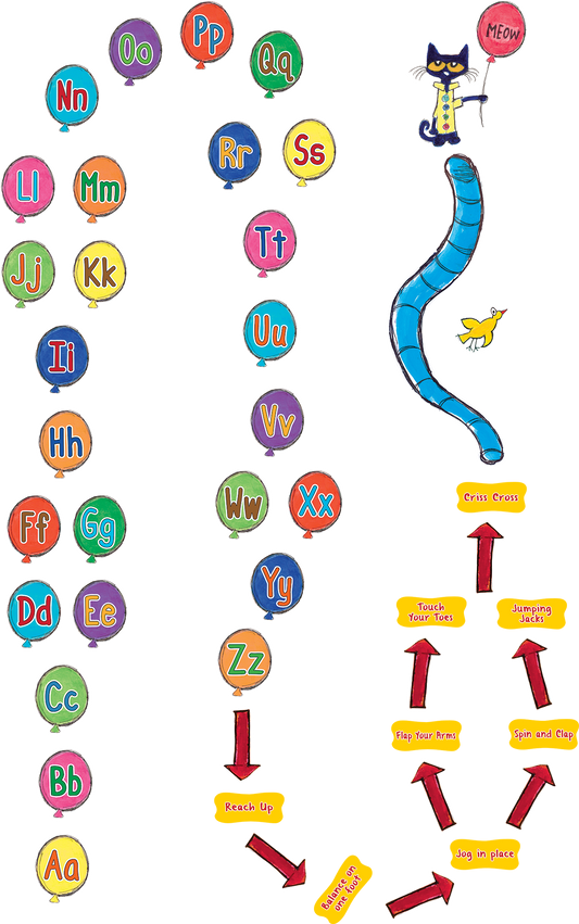 Pete the Cat® Alphabet Balloons Sensory Path