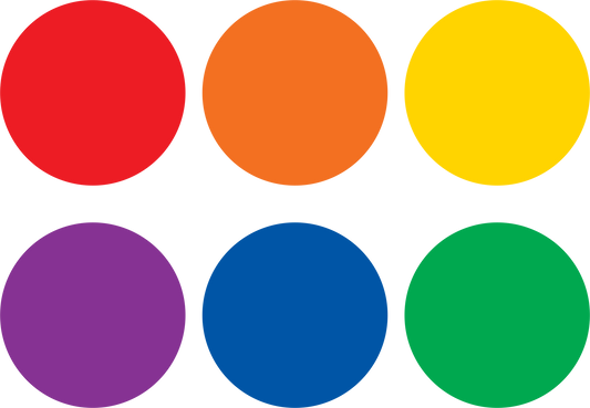 Spot On® Floor Markers Colorful Circles - 4"