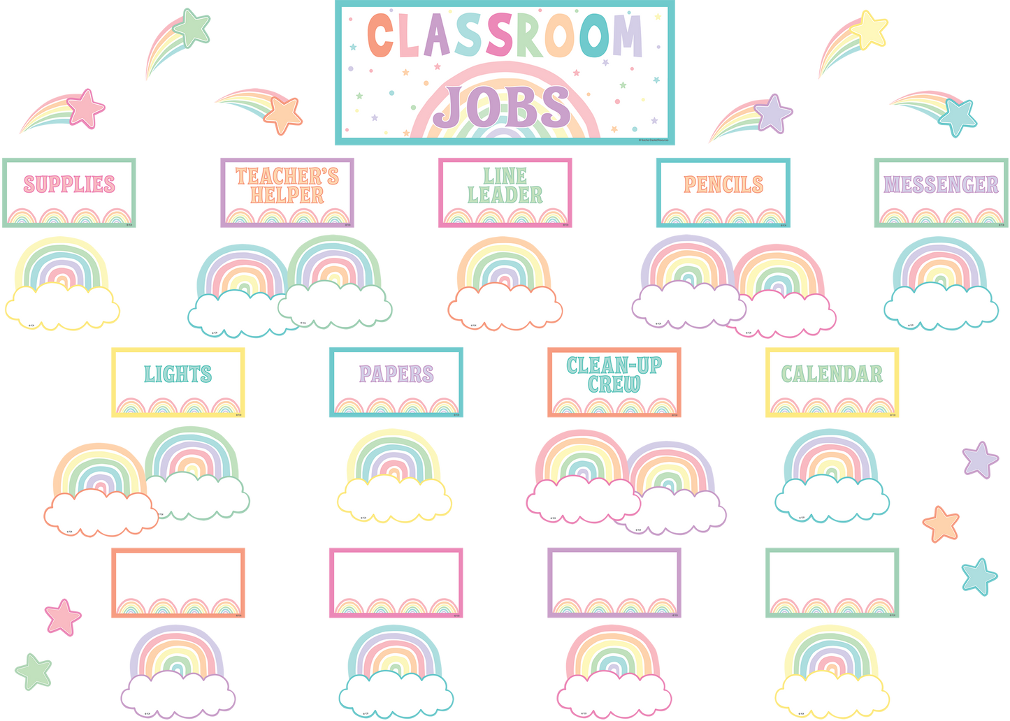 Pastel Pop Classroom Jobs Mini Bulletin Board