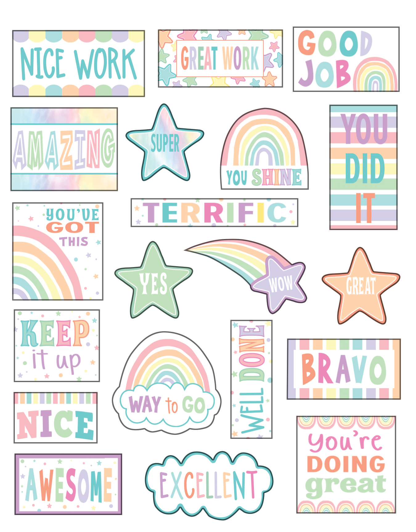 Pastel Pop Stickers