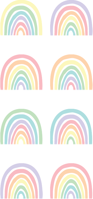 Pastel Pop Rainbows Mini Stickers