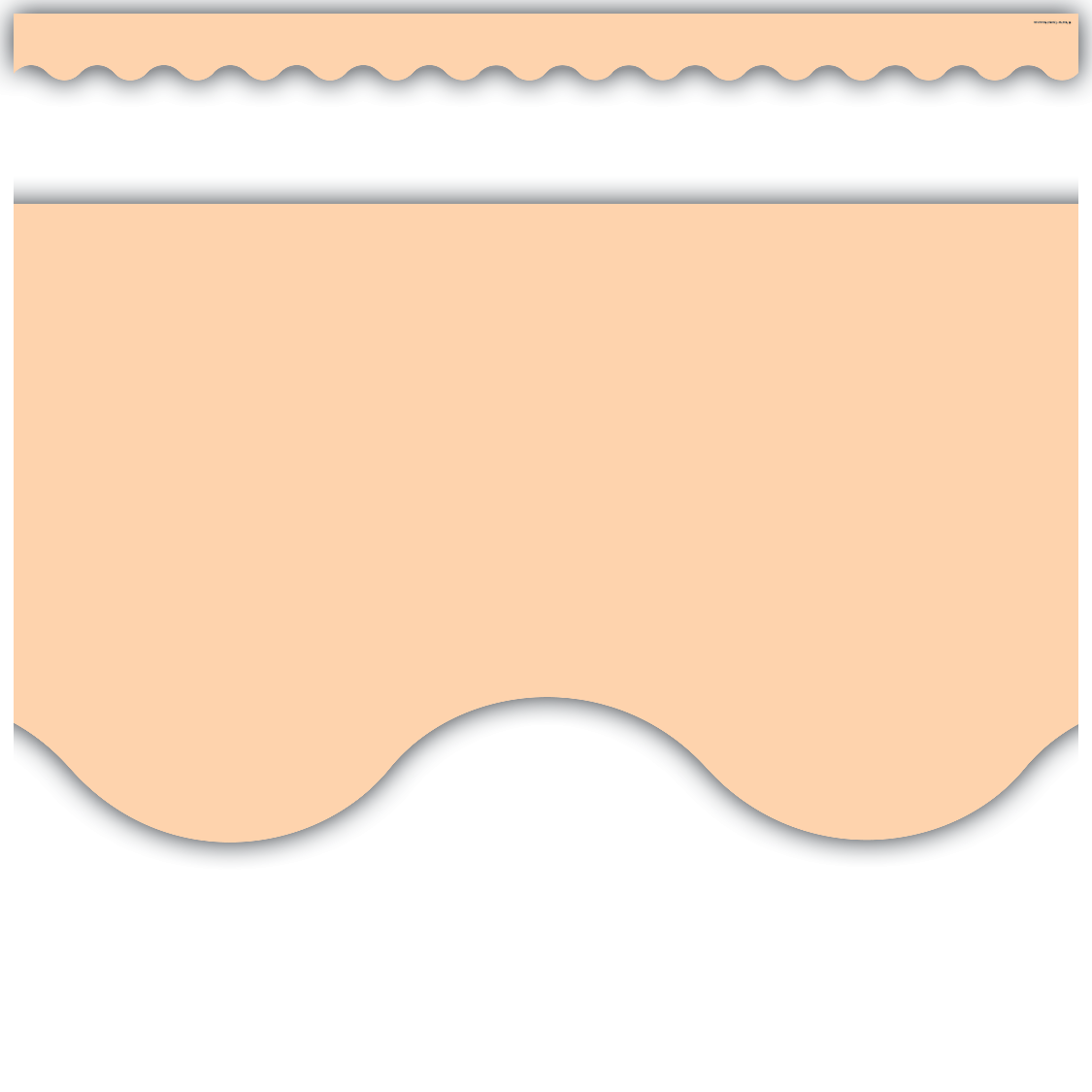 Peach Scalloped Border Trim